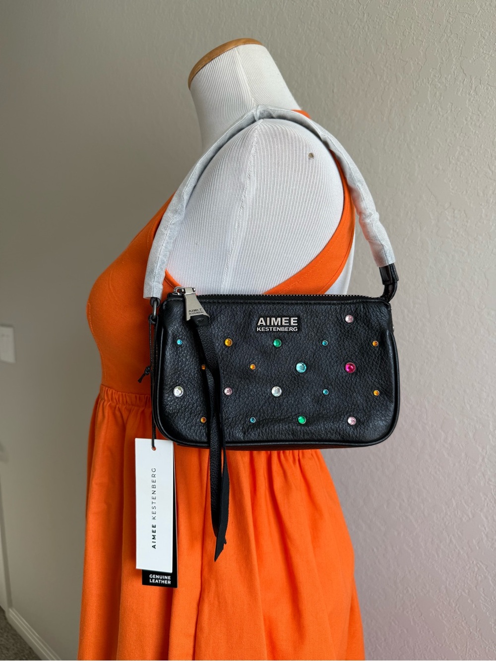 Aimee Kestenberg Fiery Leather Pouchette Shoulder Bag